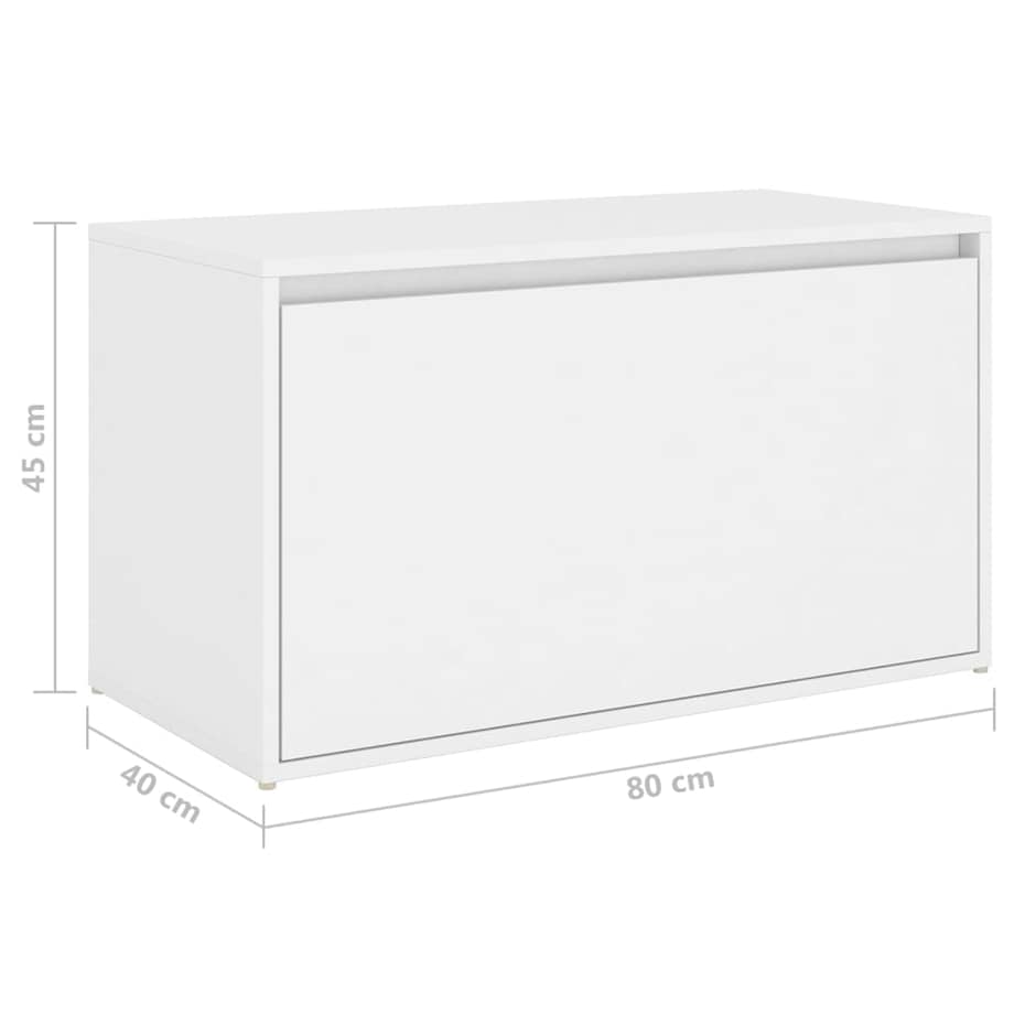 vidaXL Ławka do przedpokoju, biała 80x40x45 cm materiał drewnopochodny