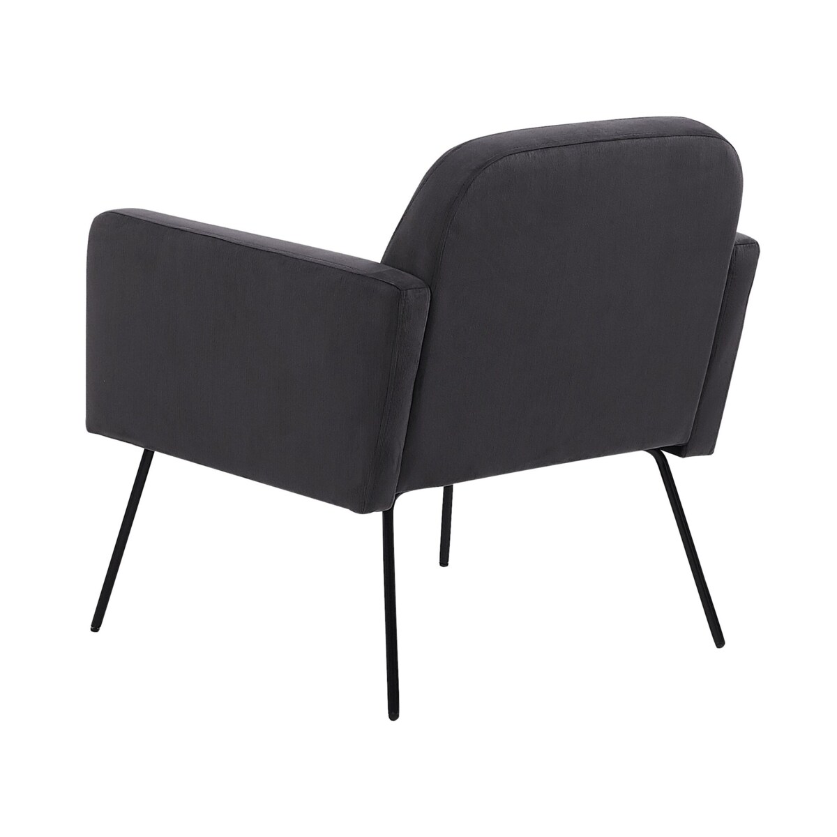 Fotel welurowy szary NARKEN