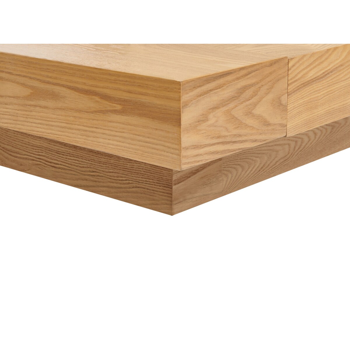 Łóżko z LED ekoskóra 180 x 200 cm jasne drewno ZEN