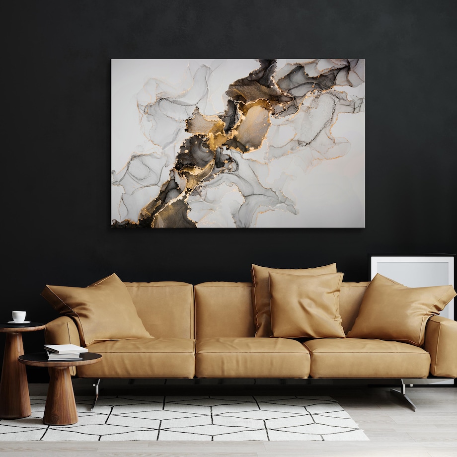 Obraz Na Płótnie Marmur W Stylu Glamour 120x80cm