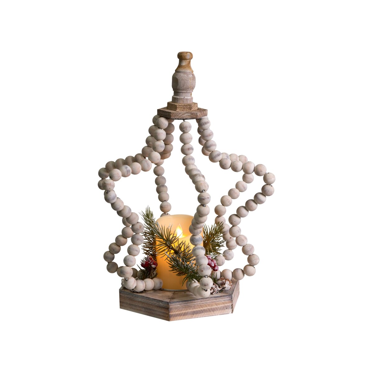 Dekoracja świąteczna LED PATARI Gwiazda 42 cm Jasnobrązowy