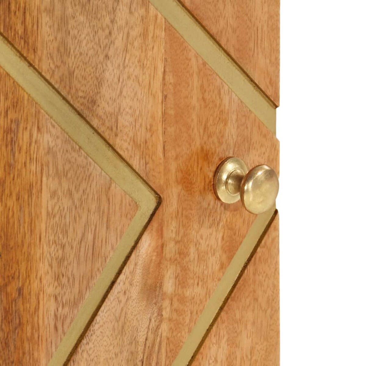 vidaXL Szafka, brązowo-czarna, 40x33,5x75 cm, lite drewno mango