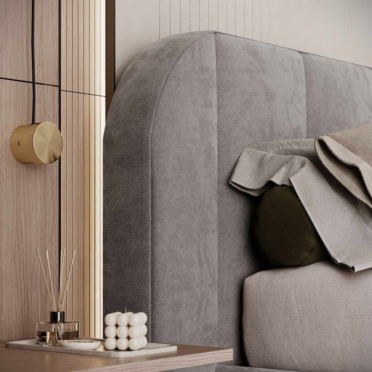 Łóżko tapicerowane AMARA, pojemnik, stelaż 32, 180x200, Royal Velvet 87251