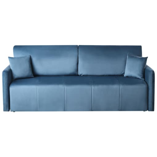 Sofa rozkładana dla 3 osób EGGE Welur Niebieski