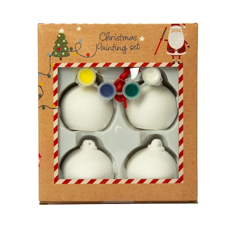 Bombki Do Malowania Dla Dzieci Świąteczne Boże Narodzenie 4 Szt