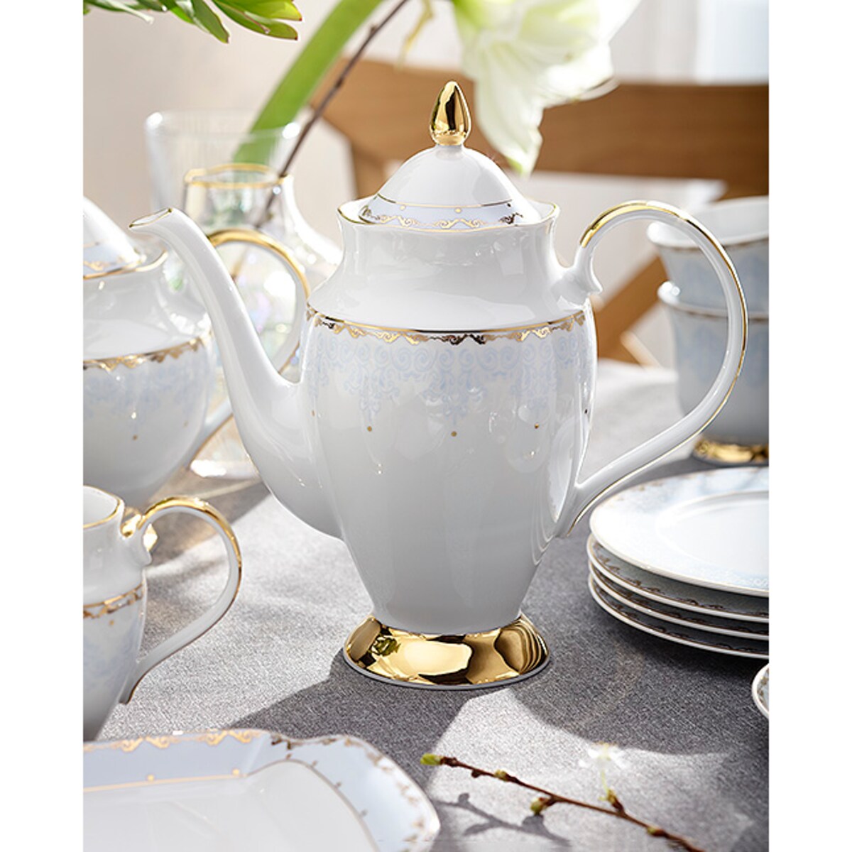 Garnitur do kawy dla 6 osób 22 el. Astra Królewski Błękit G684