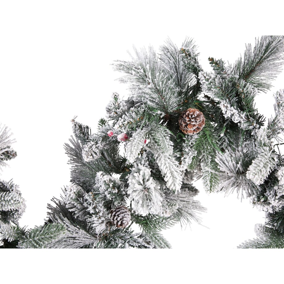 Ośnieżona świąteczna girlanda LED WHITEHORN 180 cm Biały