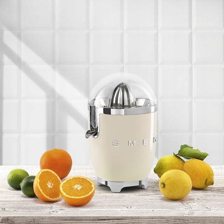 Wyciskarka do Cytrusów Cytryn Smeg Kremowy Linia 50’S Style Cjf01Creu Retro