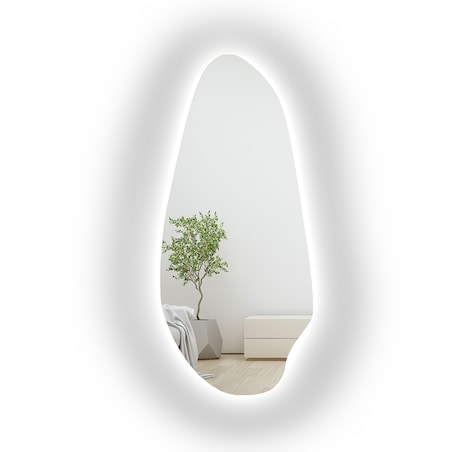 Lustro organiczne do toaletki z podświetleniem - JASPIS LED