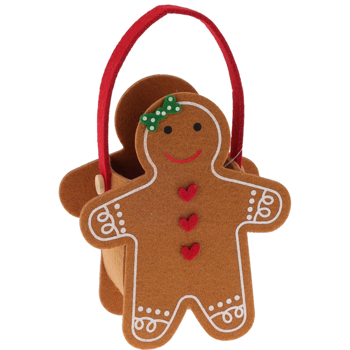 Torba filcowa z bożonarodzeniowym motywem, 13 x 15,5 cm