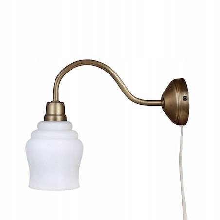 LAMPA KINKIET na ścianę do salonu ZŁOTA SZKŁO METAL retro glamour wisząca
