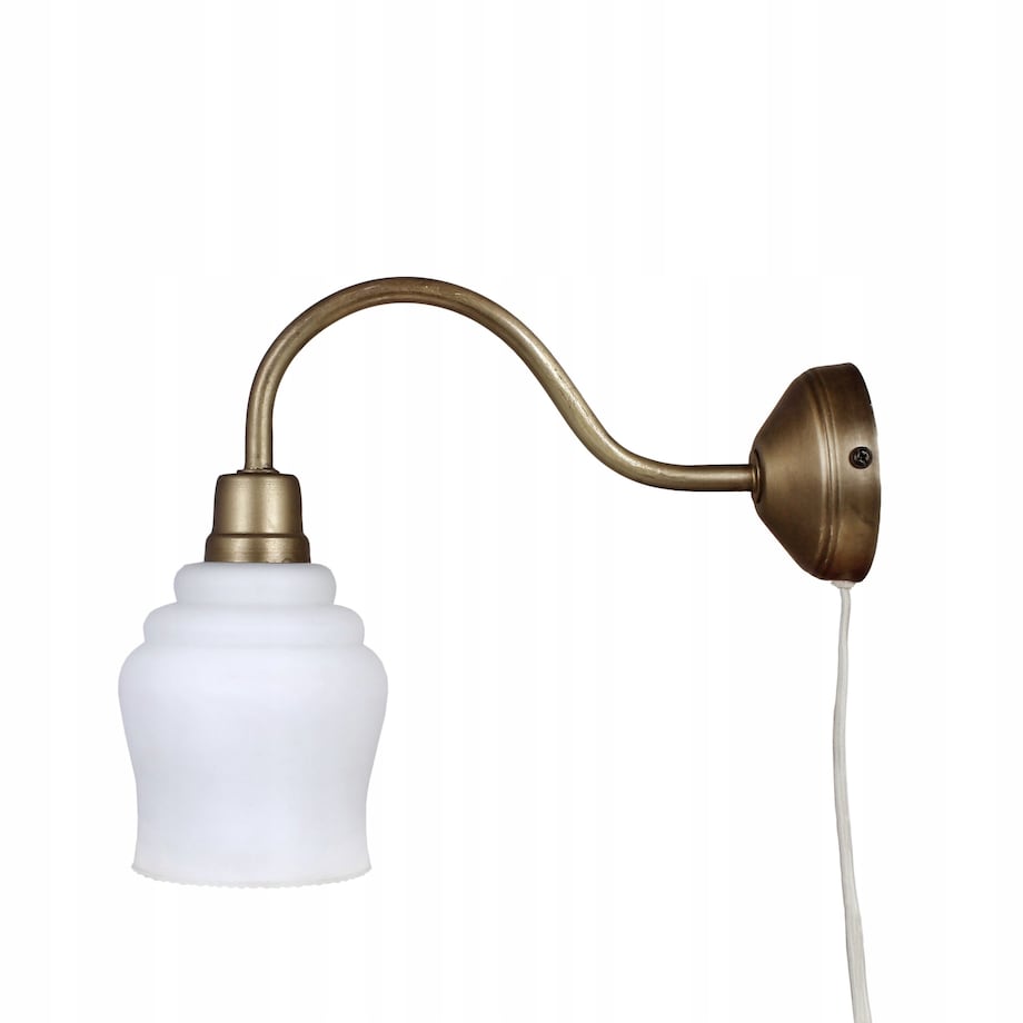 LAMPA KINKIET na ścianę do salonu ZŁOTA SZKŁO METAL retro glamour wisząca