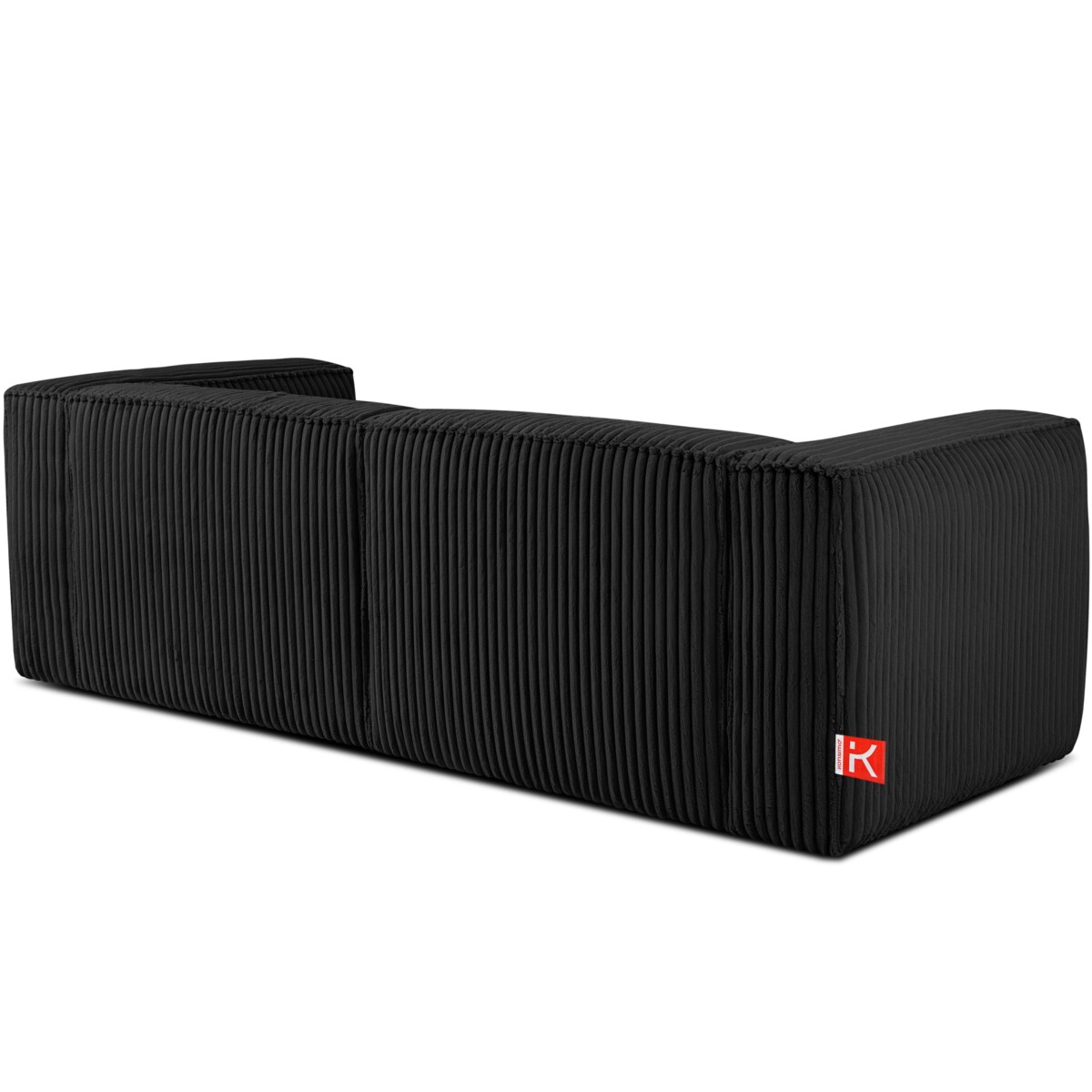 KONSIMO FEROX Duża sofa 3 osobowa, czarny