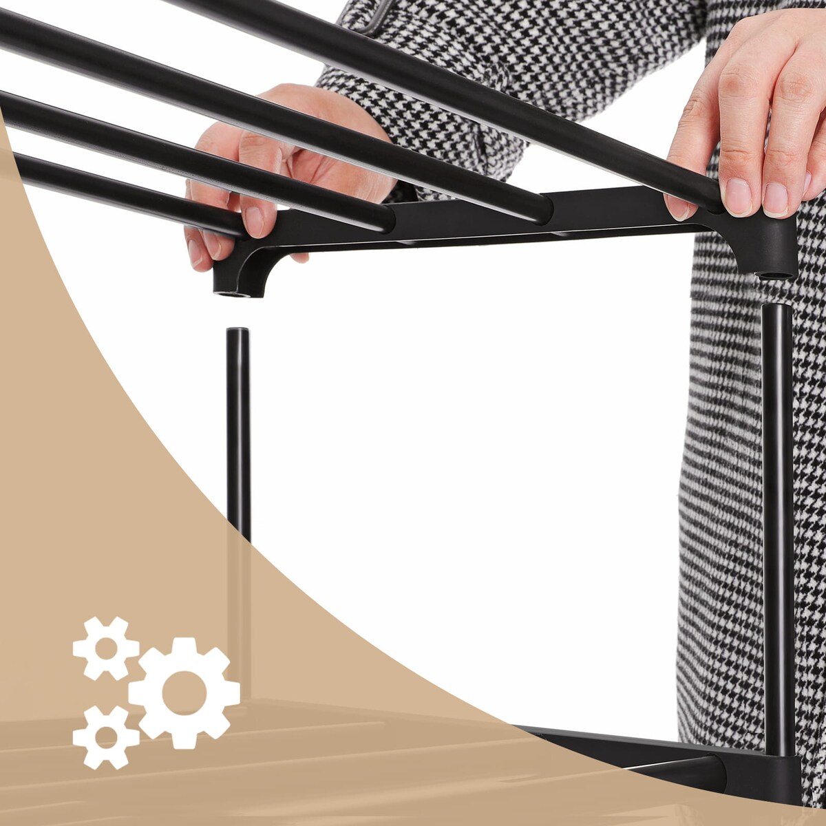 Szafka Na Buty 45X30X106 Cm Czarny