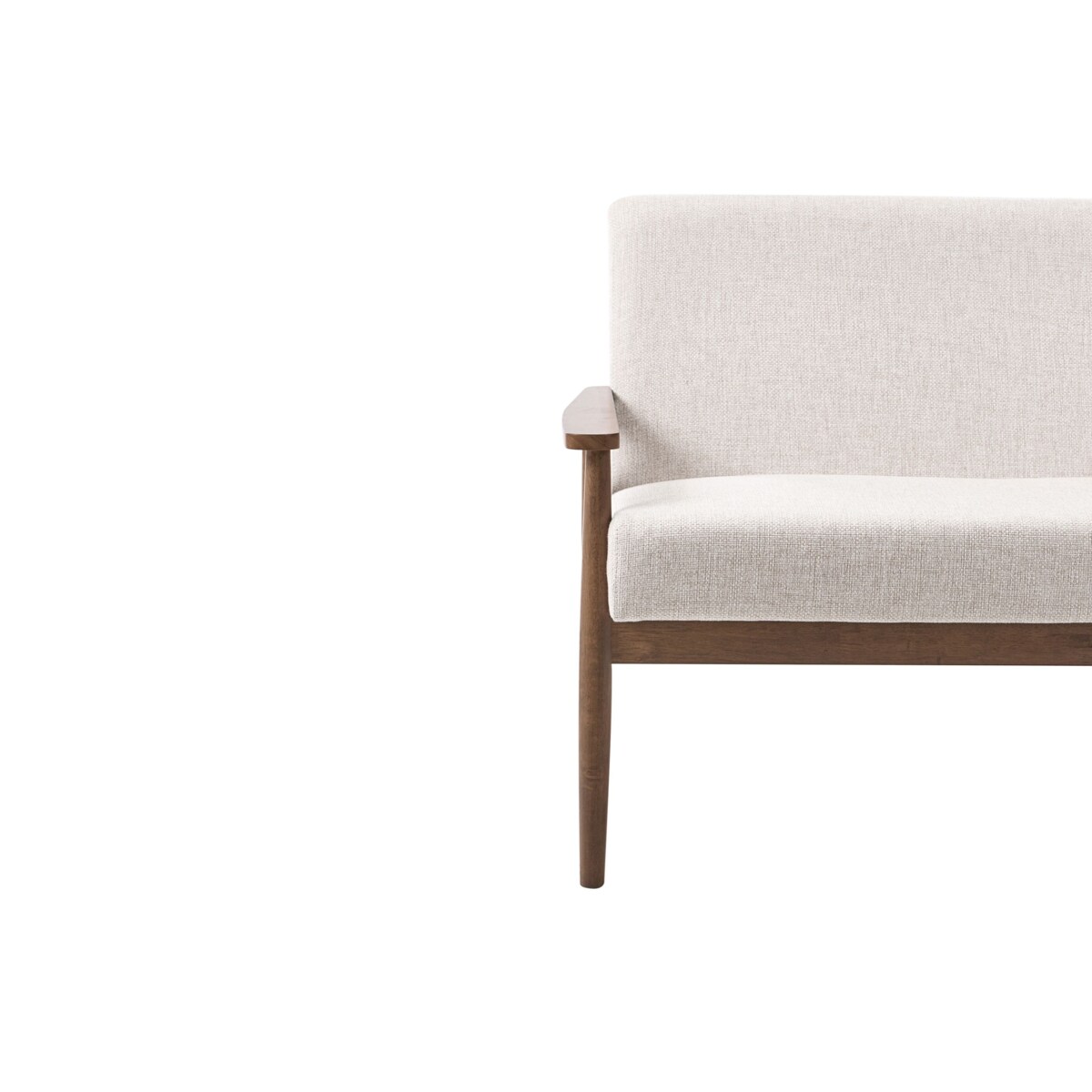 Sofa dla 2 osób ESRUM Ciemny brąz/ beżowy