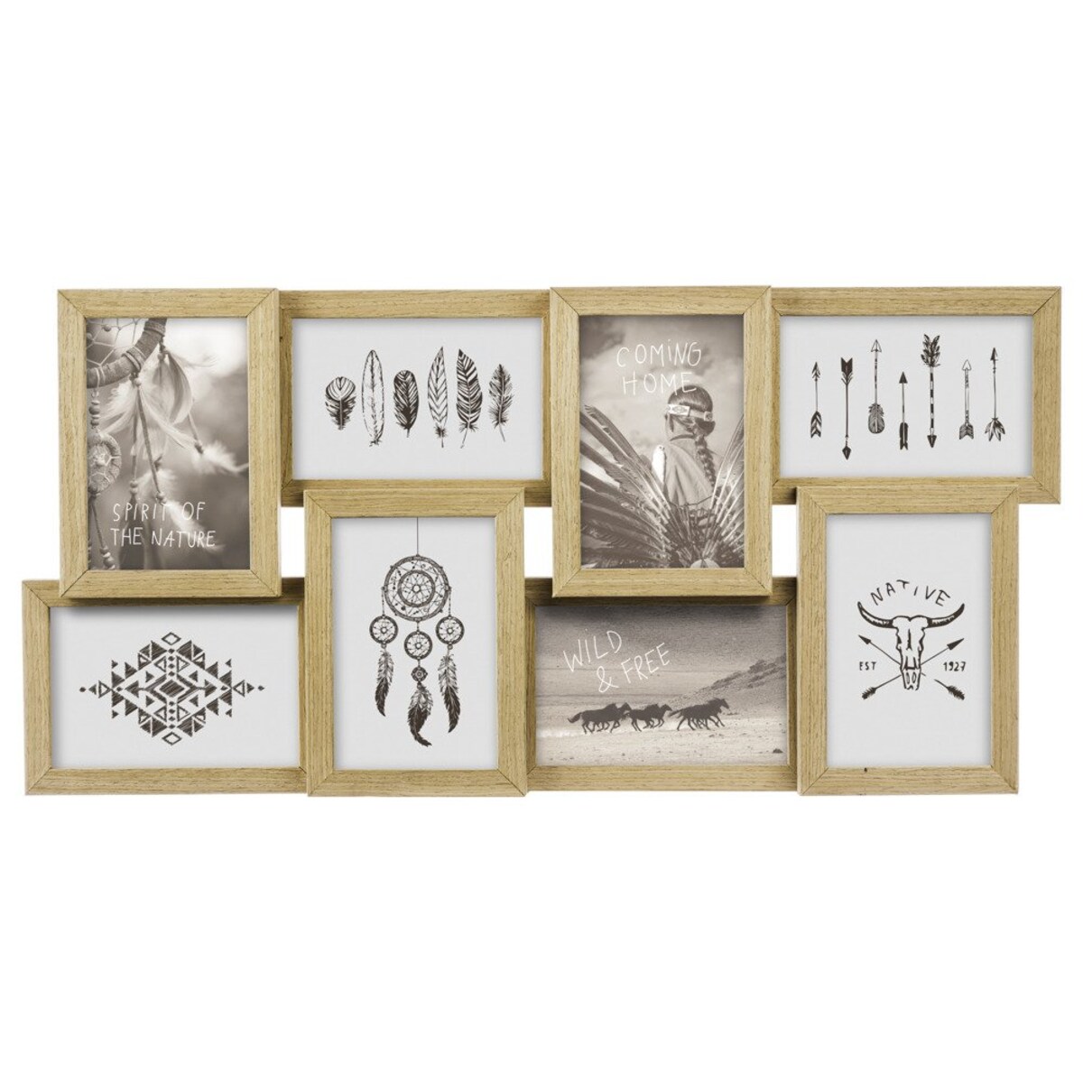 Ramka na kilka zdjęć z drewna, ramka na fotografie, ramki na zdjęcia na ścianę, oprawki na zdjęcia, multirama, ramki drewniane