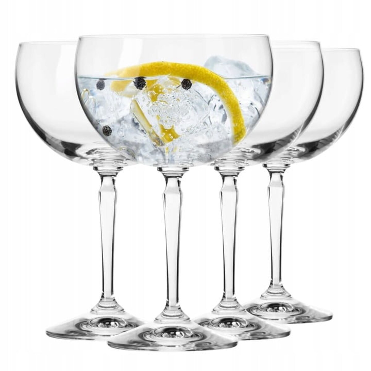 Kieliszki do Wody Koktajli Wina Roma Krosno 4 szt Goblet Zestaw 470 ml Duże