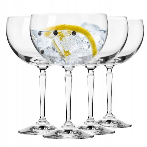 Kieliszki do Wody Koktajli Wina Roma Krosno 4 szt Goblet Zestaw 470 ml Duże
