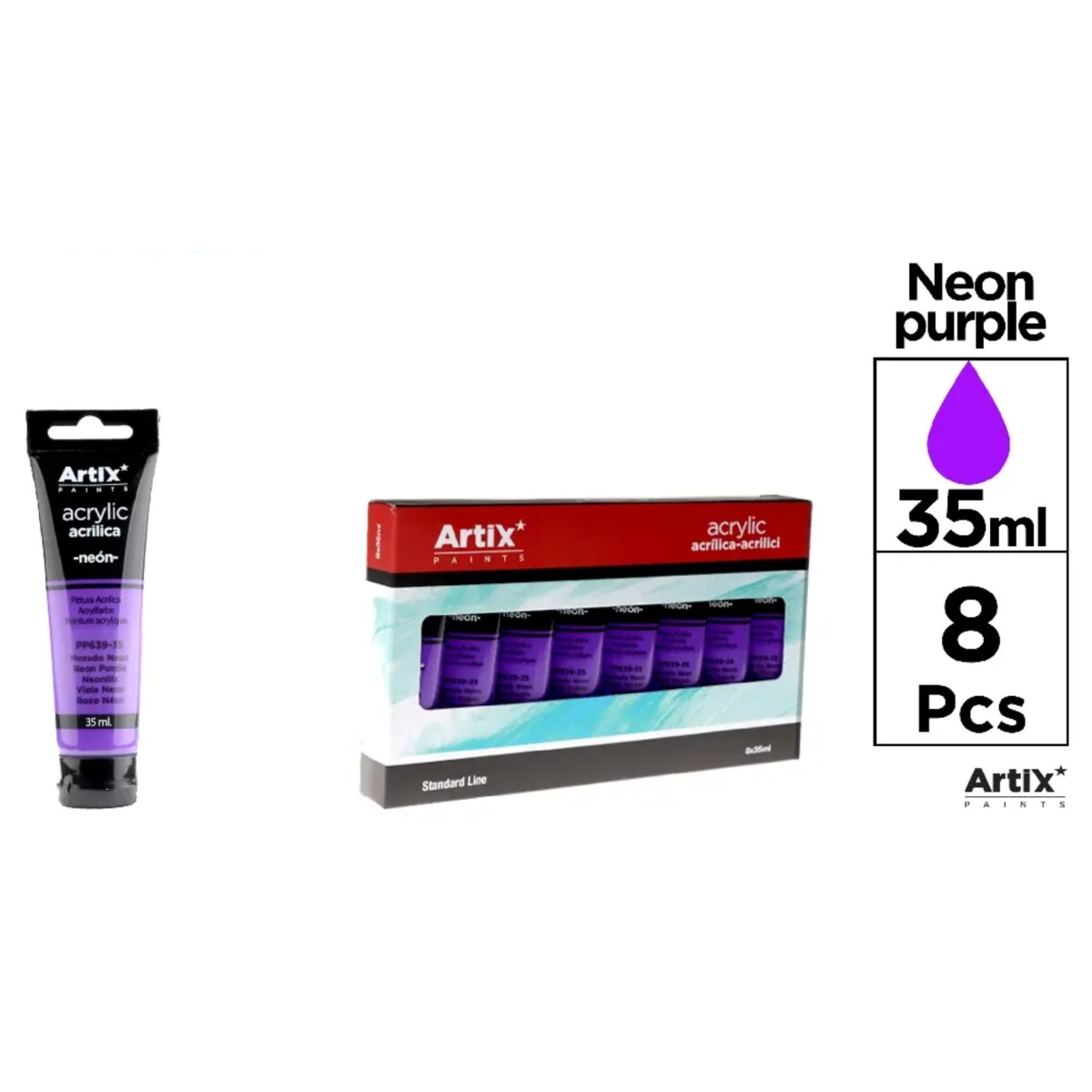 farba akrylowa brillant purple artix pp639-28 35 ml