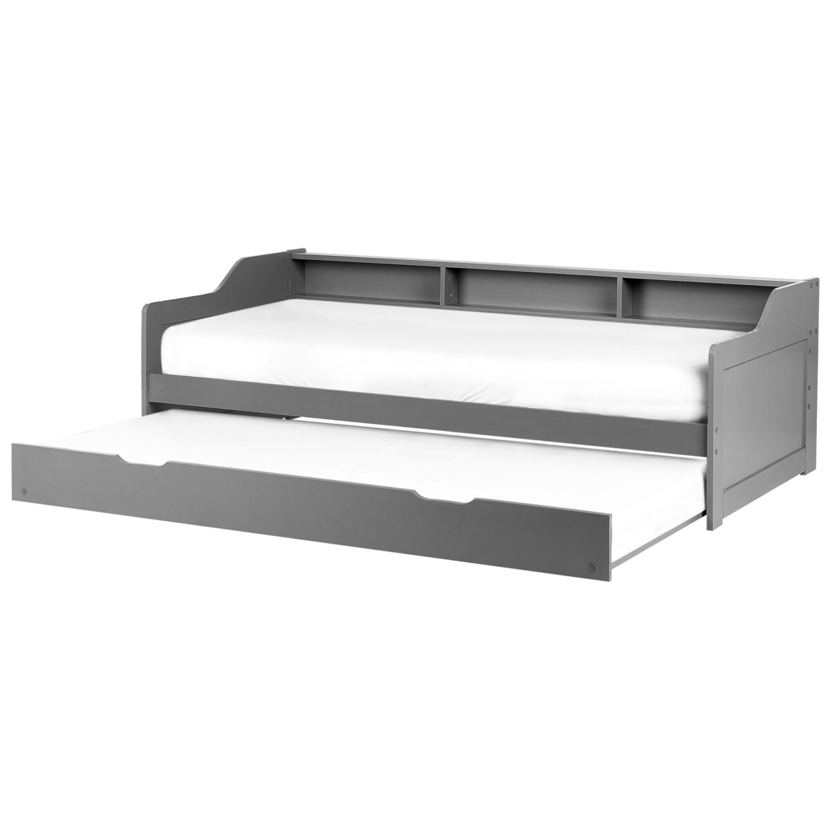 Łóżko wysuwane drewniane 90 x 200 cm szare EDERN