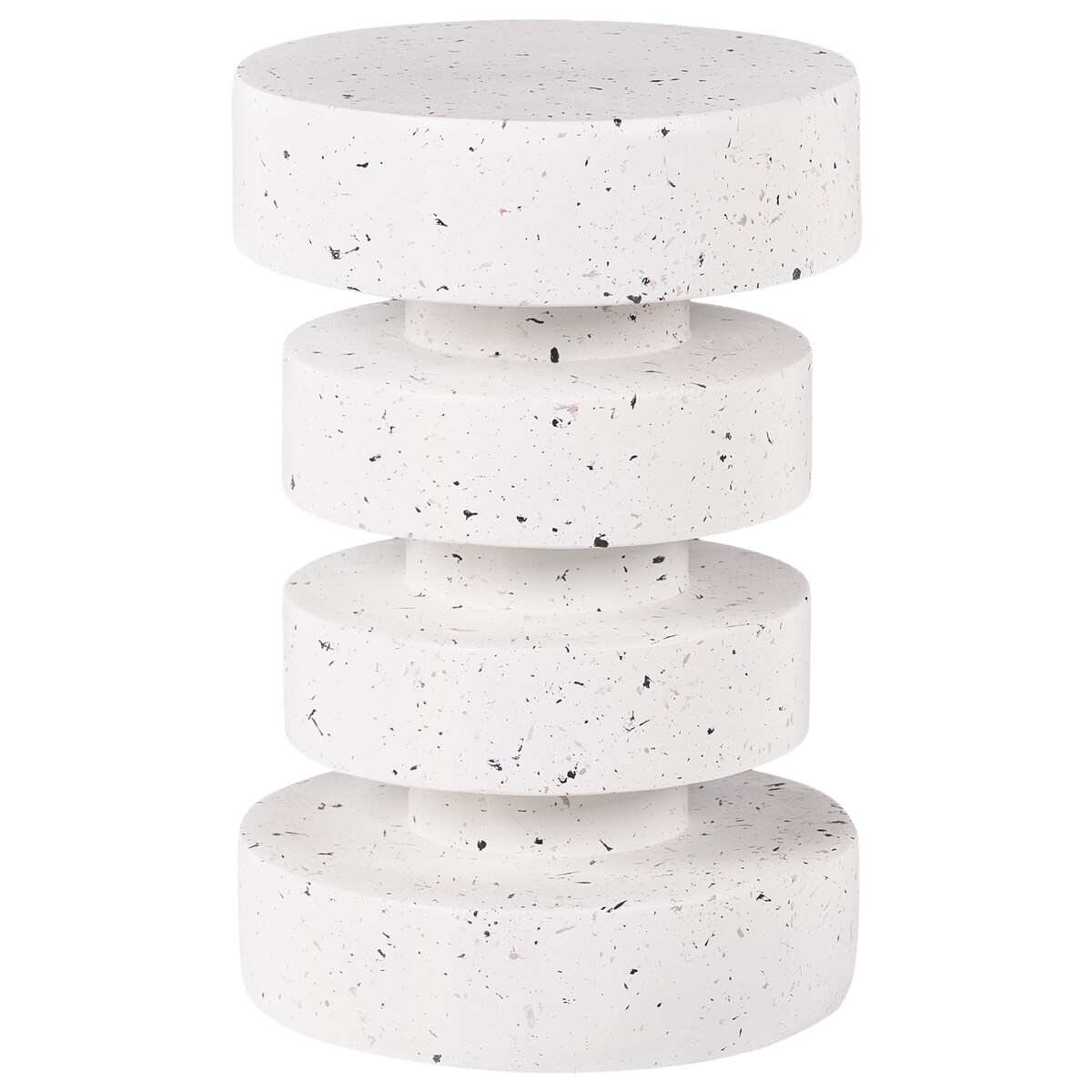Stolik pomocniczy BIVONGI 30 cm 30 cm Białe lastryko