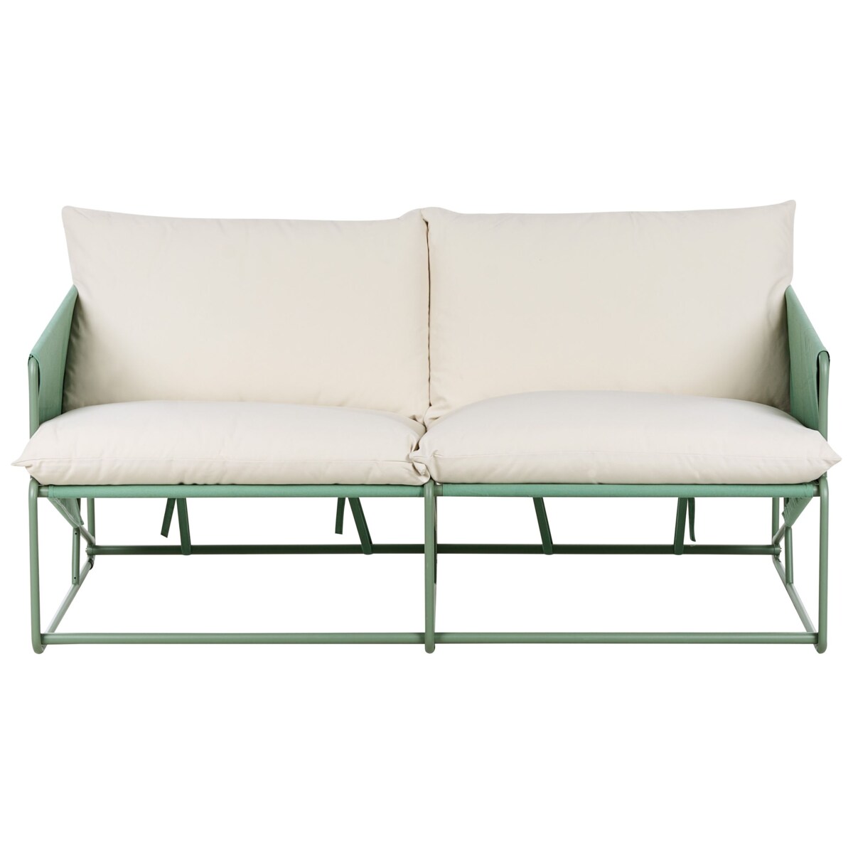 Sofa ogrodowa dla 2 osób PONTE Metal Zielony