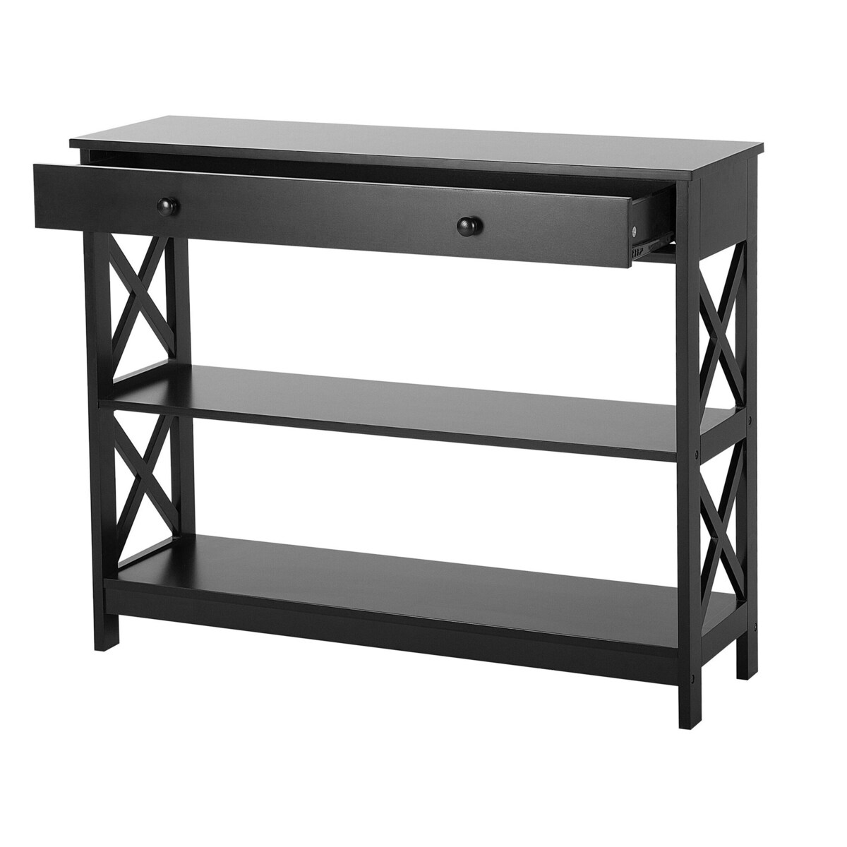 Konsola 1 szuflada czarna MONTGOMERY