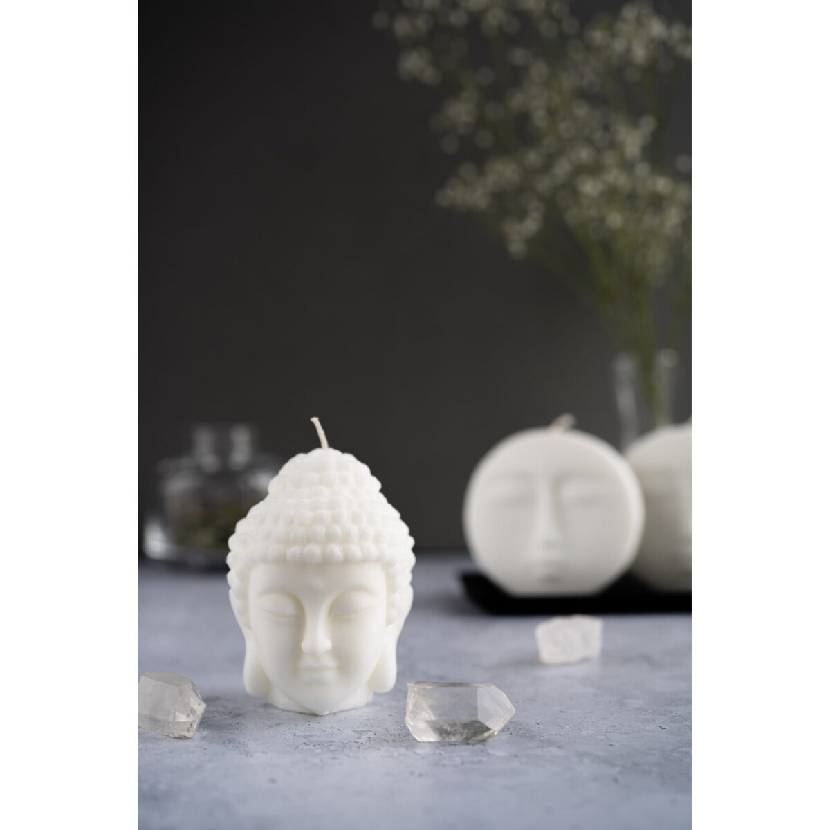 Świeca sojowa głowa Buddha, 210 g, INSPIRA