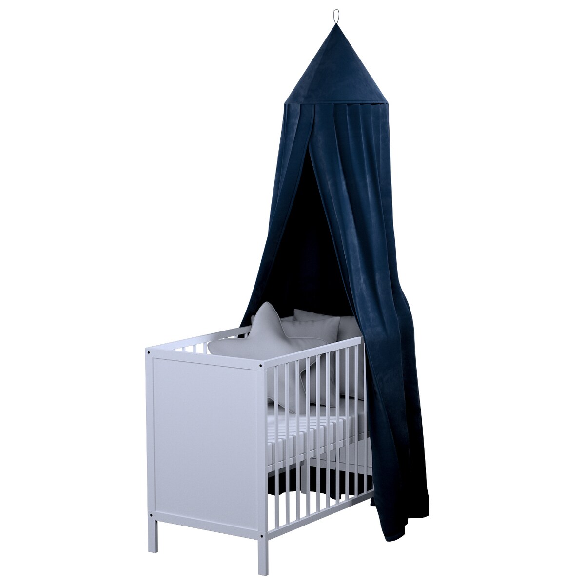 Baldachim do łóżeczka, granat, fi 50cmx230cm, Posh Velvet