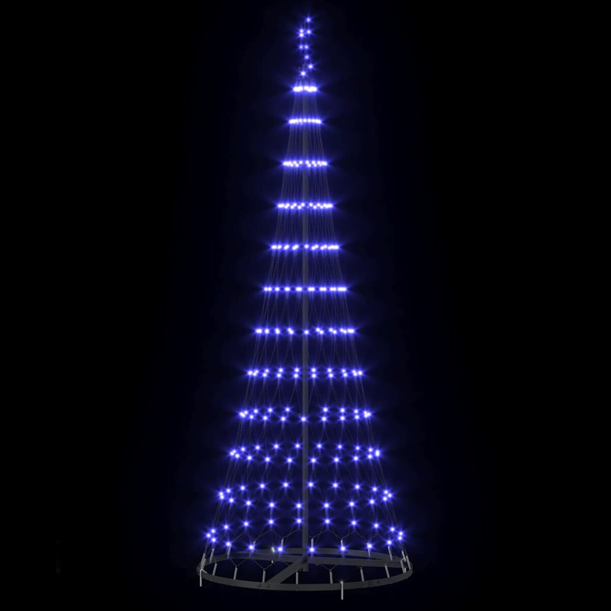 vidaXL Choinka świąteczna LED Niebieski 71 x 71 x 184.5 cm Metal