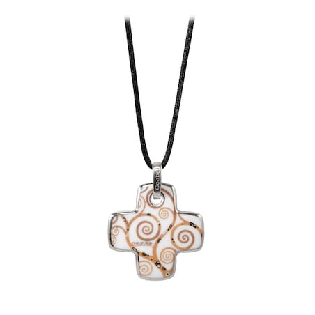 G. Klimt - Drzewo życia - Naszyjnik krzyż grecki 4 cm - Goebel