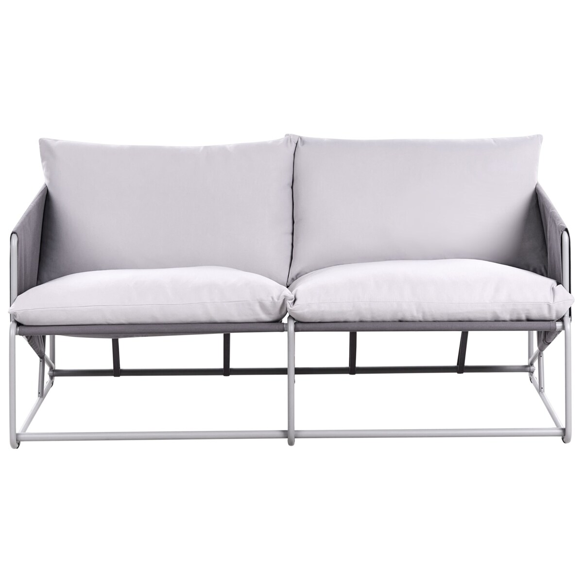 Sofa ogrodowa dla 2 osób PONTE Metal Szary
