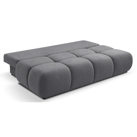 Kanapa MILA rozkładana bez boczków obita tkaniną boucle szara