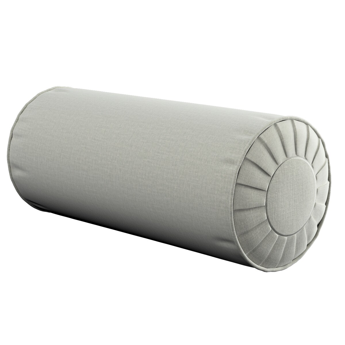 Poduszka wałek z zakładkami, pastelowo miętowy welwet, Ø20 x 50 cm, Ingrid