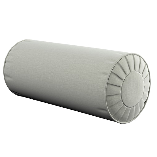 Poduszka wałek z zakładkami, pastelowo miętowy welwet, Ø20 x 50 cm, Ingrid