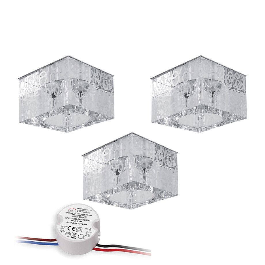 Zestaw Oczek Sufitowych BRITOP Lighting 3xG4 LED 2,3W z zasilaczem, Transparentne Szkło, Polski Producent 3 szt.