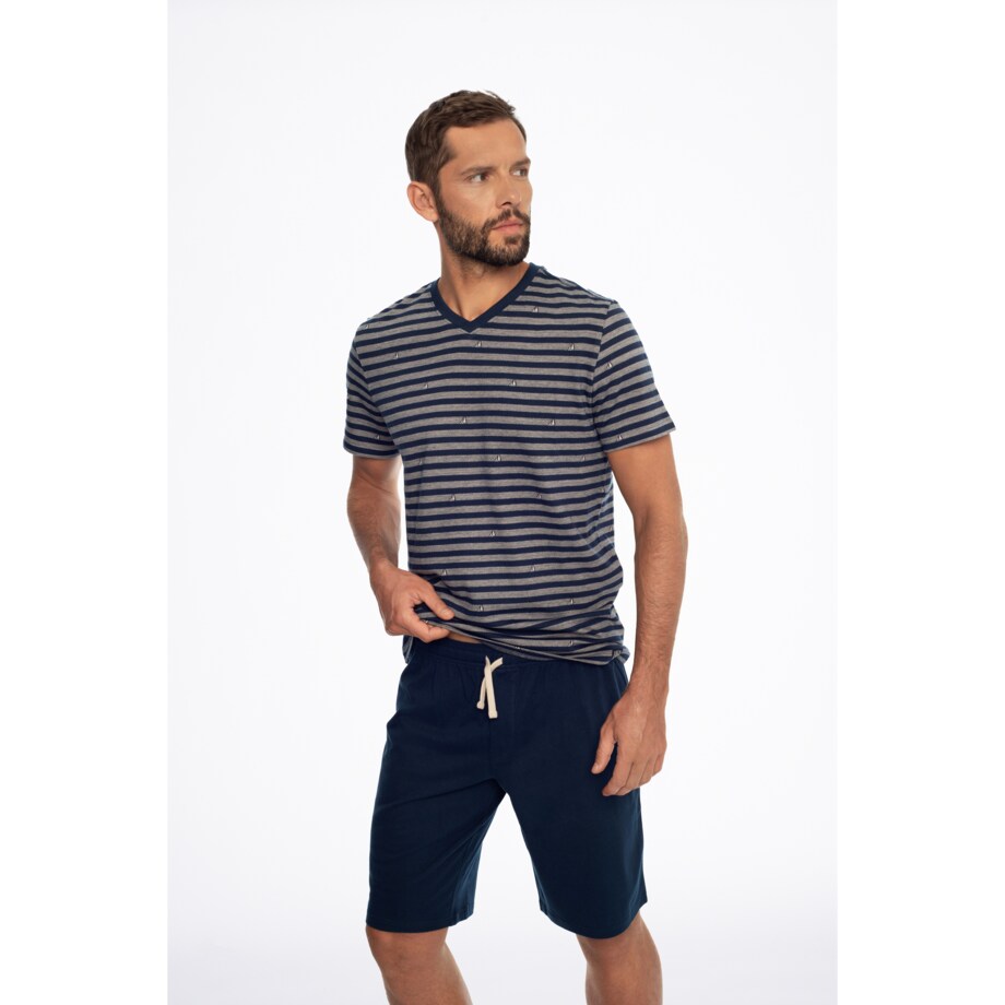 Piżama Exact 41295-59X Granatowa Granatowy, M