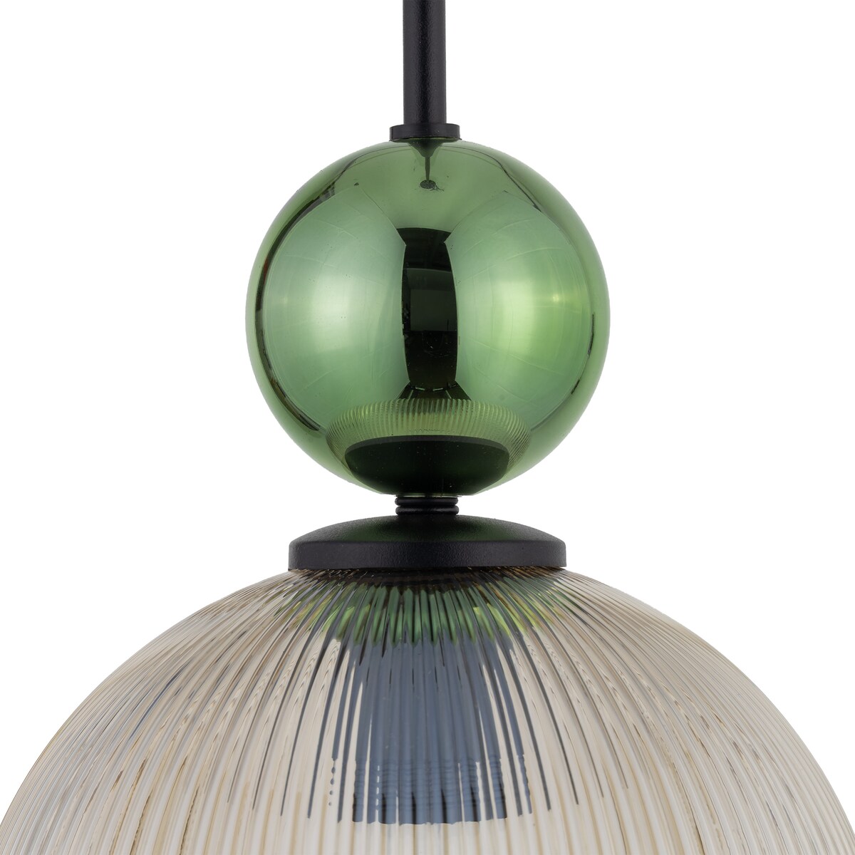Lampa Wisząca Tk Lighting Sophia Big E27 Koniakowy Klosz Zielona Kulka