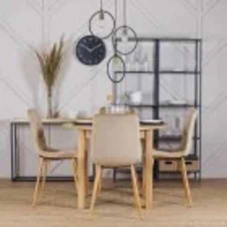 Krzesło Tapicerowane Skandynawskie Welurowe Jadalni Salon Loft Beżowe FREDY