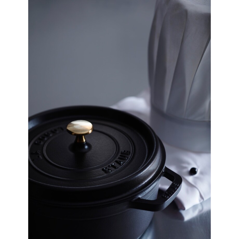 Garnek żeliwny okrągły Staub - Czarny, 12.6 ltr