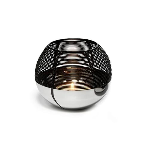 Świecznik na tealight LUNA M, stal, nikiel