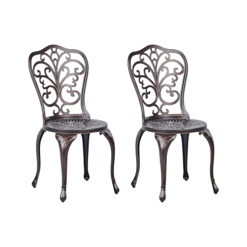 Krzesło ogrodowe Metal Brązowy TRIORA