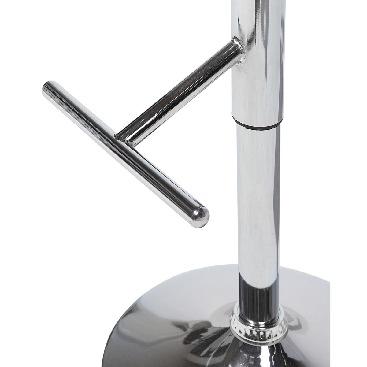 Hoker barowy regulowany ciemne drewno z poduszką czarną PETERSBURG