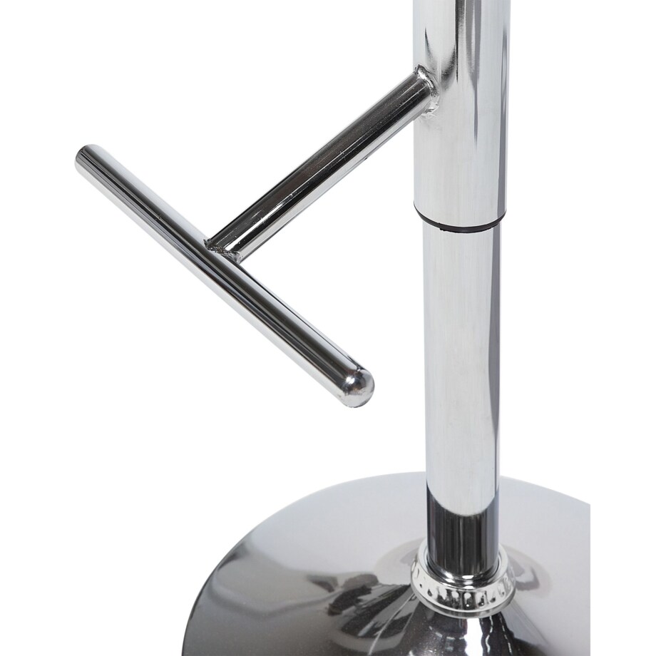 Hoker barowy regulowany ciemne drewno z poduszką czarną PETERSBURG