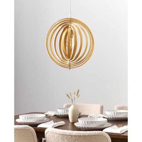 Lampa wisząca MURRELL Drewno topolowe Jasnobrązowy