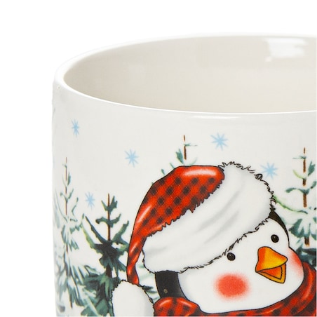Kubek Świąteczny Ceramiczny Na Prezent 370 Ml Boże Narodzenie Pingwin
