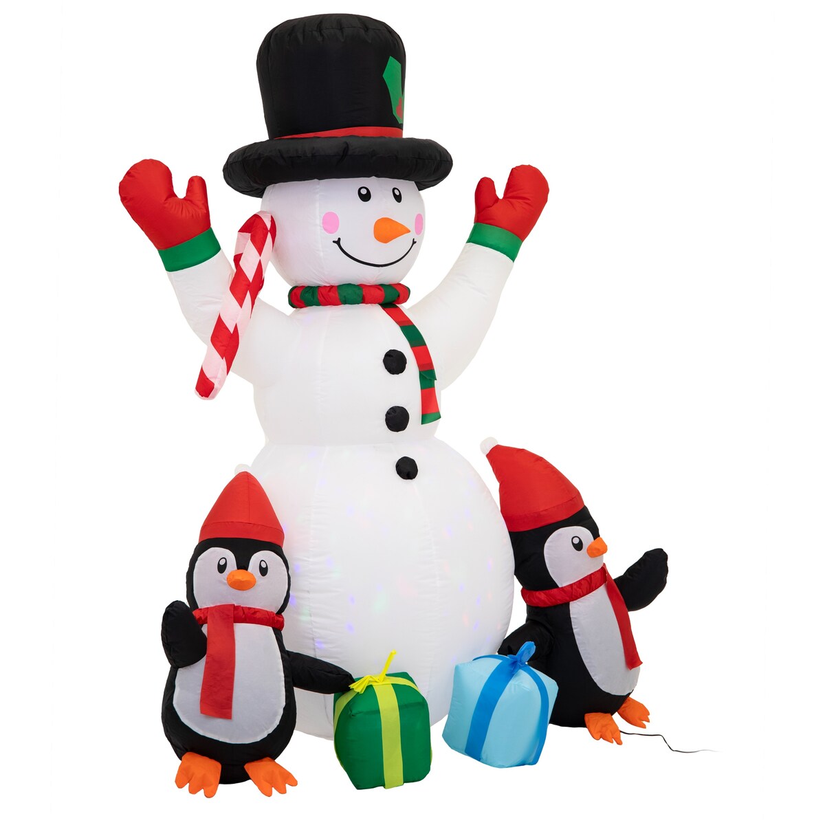 Bałwan Nadmuchiwany Świecący Duży Pompowany Led 180Cm Dmuchaniec