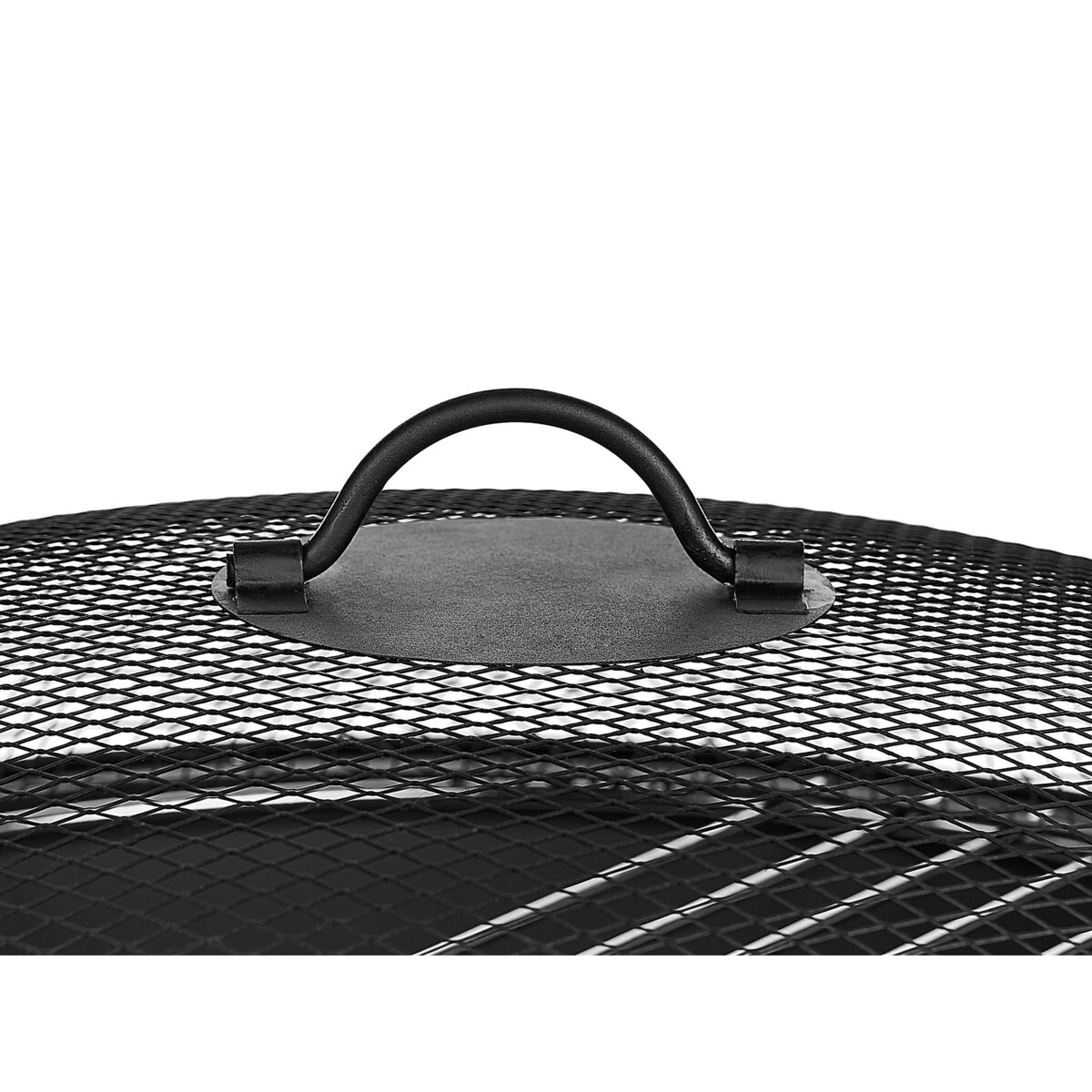 Palenisko ogrodowe z grillem stalowe czarne NEGARA