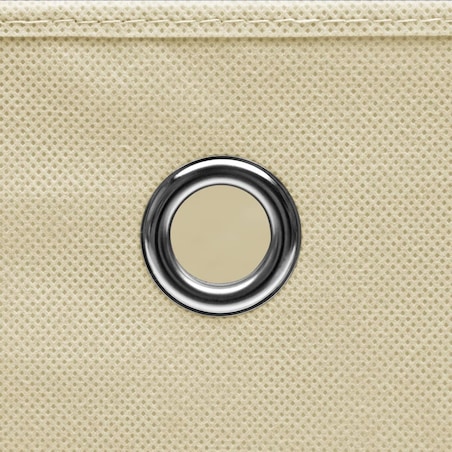 vidaXL Pudła z pokrywami, 4 szt., kremowe, 32x32x32 cm, tkanina