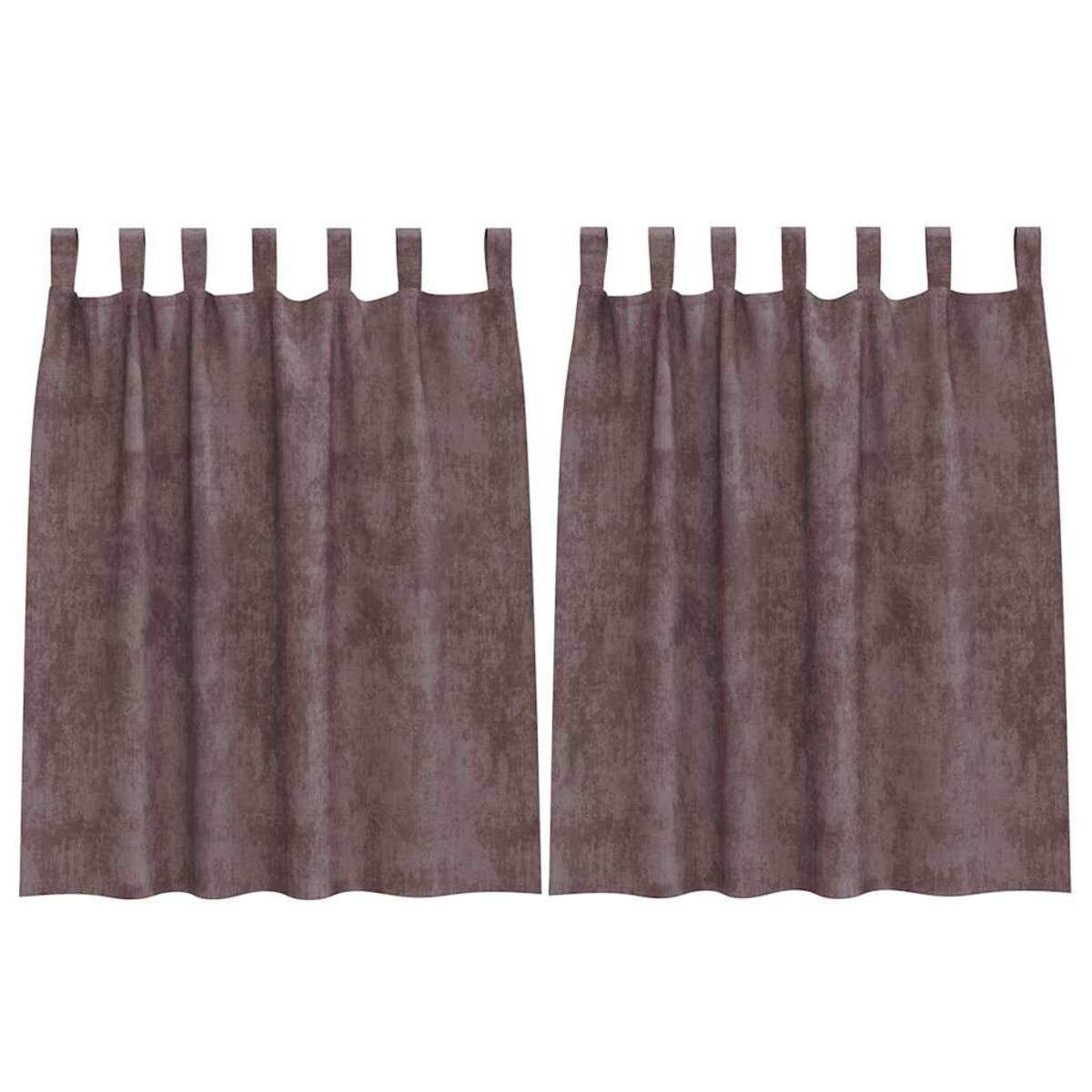 vidaXL Zasłona z zasłonami 2 pcs Brązowy 140 x 140 cm Aksamit